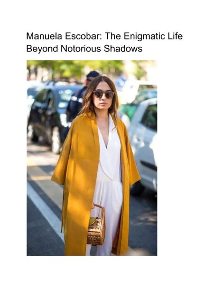 Unveiling Today Manuela Escobar: Life Beyond The Shadows